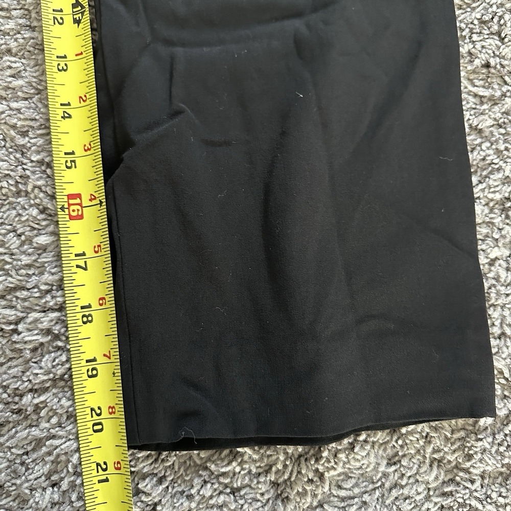 Allan Waller Wool Capri Pants Womens 10 Black Vintage Italy Stretch Cropped - Picture 6 of 9